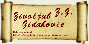 Živoljub Gidaković vizit kartica